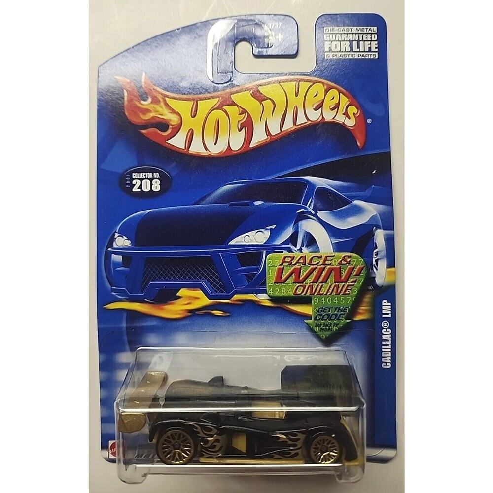 2001 - Hot Wheels Cadilac LMP Black / Gold #208 HW7